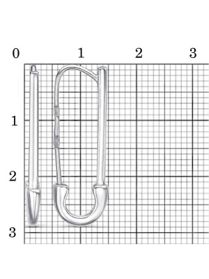 Серьги серебро 925 пробы, покрытие - родирование, без вставок