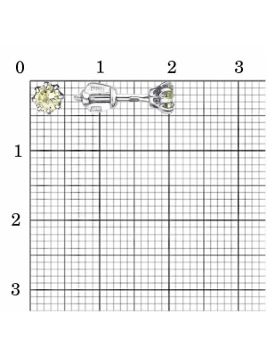 Серьги серебро 925 пробы, покрытие - родирование, вставка - фианит (недрагоценный камень)