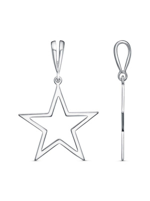 Подвеска серебро 925 пробы, покрытие - платинирование, без вставок