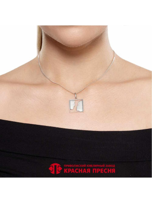 Подвеска бижутерия, покрытие - серебрение с оксидированием, без вставок