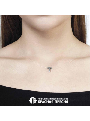 Подвеска серебро 925 пробы, покрытие - платинирование, без вставок