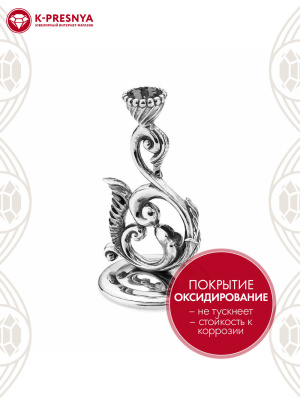 Сувенир серебро 925 пробы, покрытие - оксидирование, без вставок