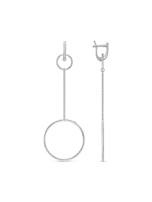 Серьги бижутерия, покрытие - серебрение, без вставок