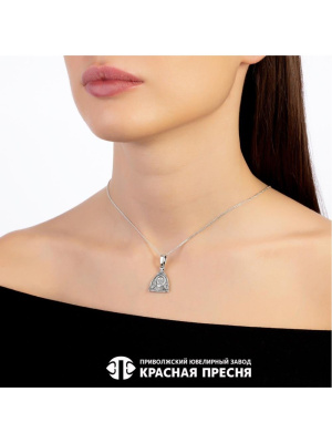 Подвеска бижутерия, покрытие - серебрение с оксидированием, без вставок