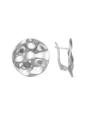 Серьги бижутерия, покрытие - серебрение с оксидированием, без вставок