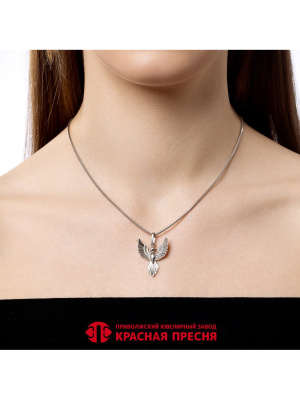 Подвеска бижутерия, покрытие - платинирование, без вставок