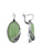 Серьги бижутерия, покрытие - серебрение с оксидированием, вставка - искусственный нефрит Серьги бижутерия, покрытие - серебрение с оксидированием, вставка - искусственный нефрит