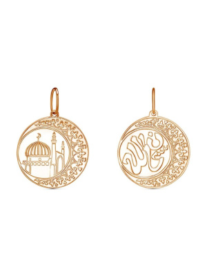 Подвеска бижутерия, покрытие - золочение, без вставок