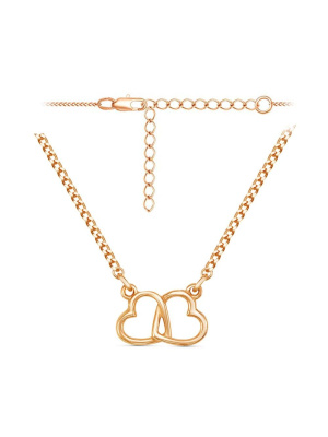 Колье бижутерия, покрытие - золочение, без вставок