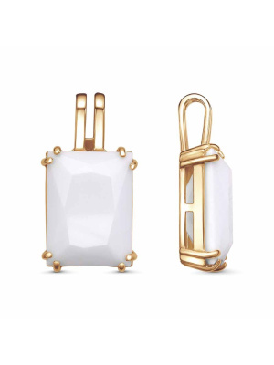 Подвеска бижутерия, покрытие - золочение, вставка - стекло ювелирное собственной огранки