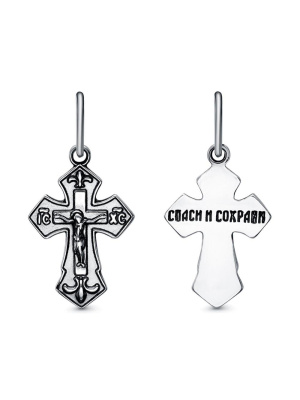 Подвеска серебро 925 пробы, покрытие - оксидирование, без вставок