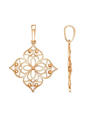 Подвеска серебро 925 пробы, покрытие - золочение, без вставок