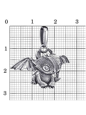 Подвеска серебро 925 пробы, покрытие - оксидирование, без вставок