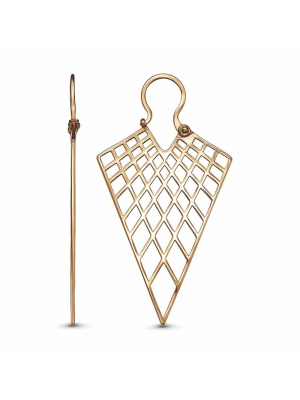 Серьги серебро 925 пробы, покрытие - золочение, без вставок