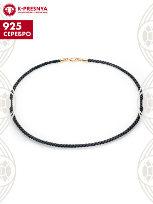 Шнур серебро 925 пробы, покрытие - золочение, без вставок