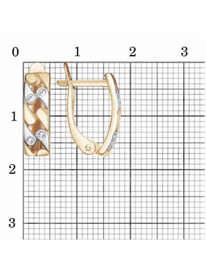 Серьги бижутерия, покрытие - золочение, выборочное родирование, вставка - стекло ювелирное preciosa
