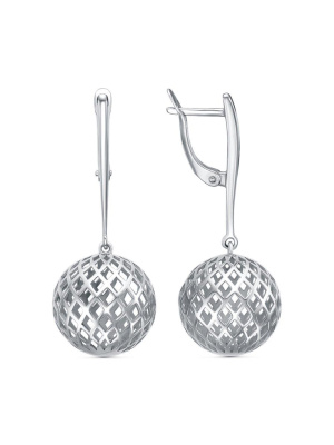 Серьги бижутерия, покрытие - серебрение, без вставок