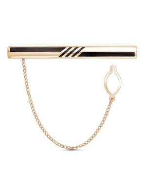 Зажим серебро 925 пробы, покрытие - золочение, отделка - эмаль, без вставок