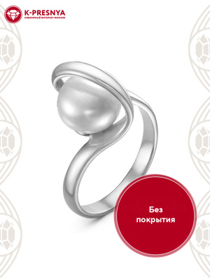 Кольцо серебро 925 пробы, без покрытия, вставка - культивированный жемчуг