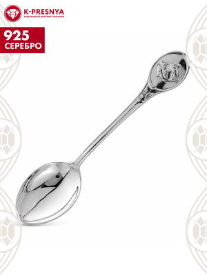 Ложка чайная "рыбы" серебро 925 пробы, без покрытия, без вставок
