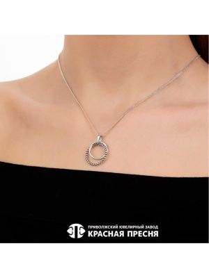 Подвеска серебро 925 пробы, покрытие - оксидирование, без вставок