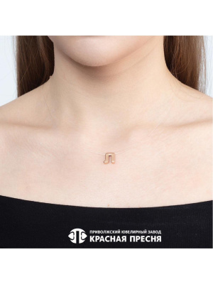 Подвеска серебро 925 пробы, покрытие - золочение, без вставок