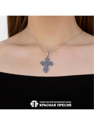 Подвеска серебро 925 пробы, покрытие - оксидирование, без вставок