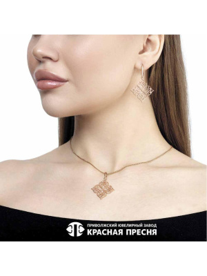 Подвеска серебро 925 пробы, покрытие - золочение, без вставок