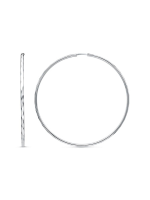 Серьги серебро 925 пробы, покрытие - родирование, отделка - алмазная грань, без вставок