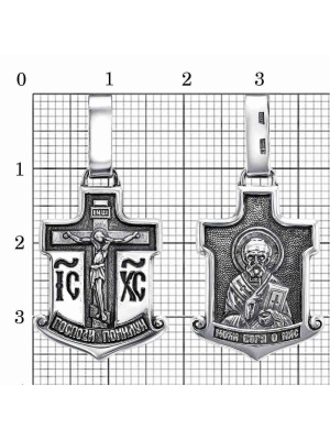 Подвеска серебро 925 пробы, покрытие - оксидирование, без вставок