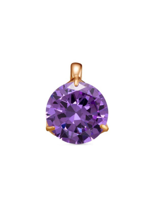 Подвеска бижутерия, покрытие - золочение, вставка - фианит (недрагоценный камень)