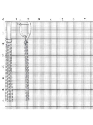 Серьги серебро 925 пробы, покрытие - платинирование, без вставок