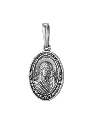 Подвеска бижутерия, покрытие - серебрение с оксидированием, без вставок