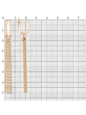 Серьги серебро 925 пробы, покрытие - золочение, без вставок
