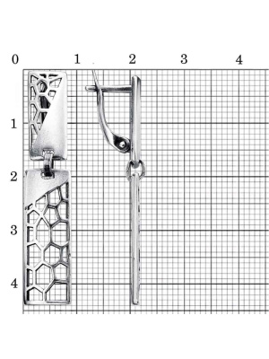 Серьги бижутерия, покрытие - серебрение с оксидированием, без вставок