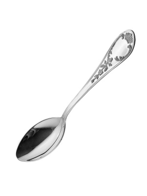 Ложка чайная "весна" серебро 925 пробы, без покрытия, без вставок