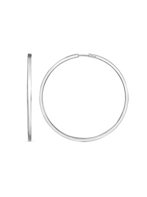 Серьги серебро 925 пробы, покрытие - платинирование, без вставок