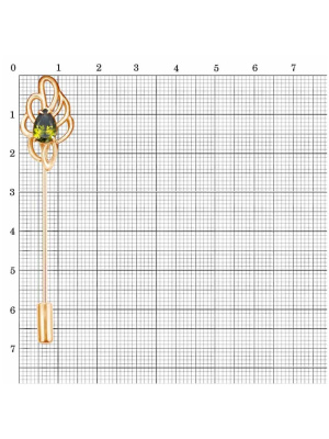 Брошь бижутерия, покрытие - золочение, вставка - фианит (недрагоценный камень)
