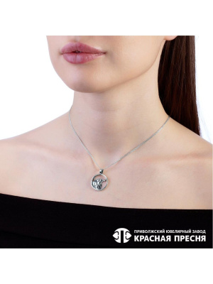 Подвеска "телец" серебро 925 пробы, покрытие - оксидирование, без вставок