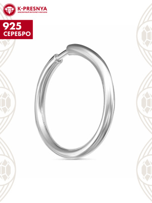 Серьги серебро 925 пробы, покрытие - родирование, без вставок