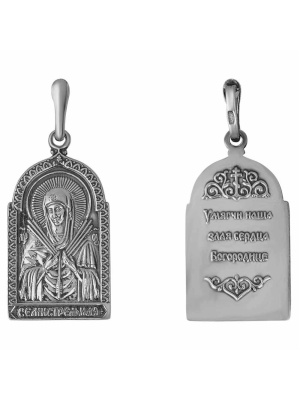 Подвеска серебро 925 пробы, покрытие - оксидирование, без вставок