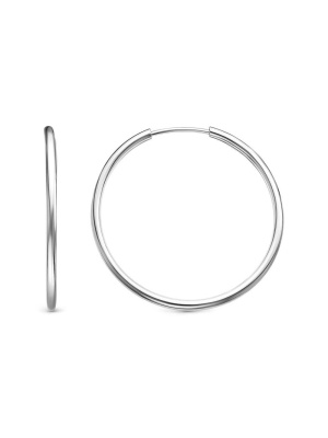 Серьги серебро 925 пробы, покрытие - родирование, без вставок