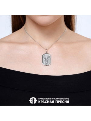 Подвеска бижутерия, покрытие - серебрение с оксидированием, без вставок