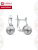 Серьги бижутерия, покрытие - платинирование, вставка - имитация жемчуга Серьги бижутерия, покрытие - платинирование, вставка - имитация жемчуга