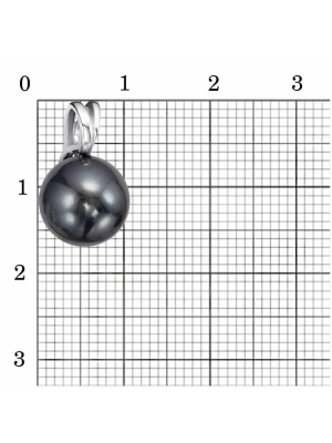 Подвеска серебро 925 пробы, покрытие - родирование, вставка - имитация жемчуга