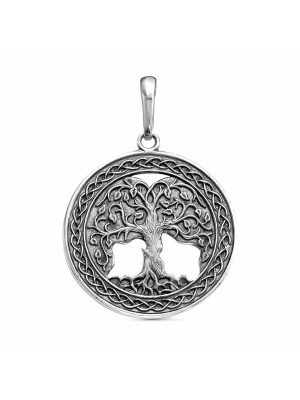 Подвеска серебро 925 пробы, покрытие - оксидирование, без вставок