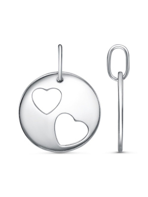 Подвеска серебро 925 пробы, покрытие - платинирование, без вставок