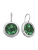 Серьги бижутерия, покрытие - серебрение с оксидированием, вставка - искусственный малахит Серьги бижутерия, покрытие - серебрение с оксидированием, вставка - искусственный малахит