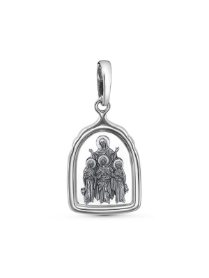 Подвеска серебро 925 пробы, покрытие - оксидирование, родирование, без вставок